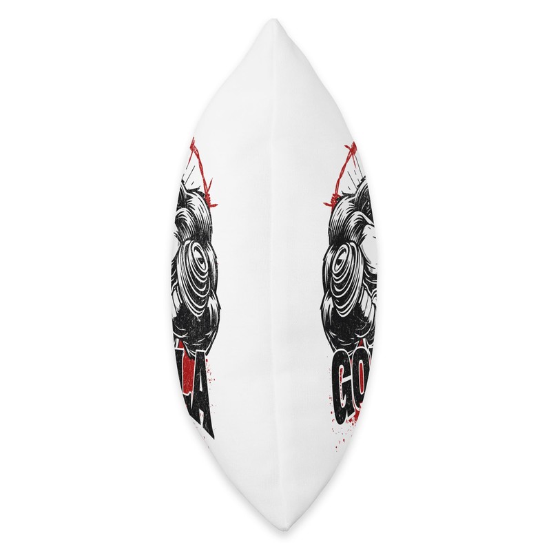 Gorilla Mode Workout Exercise Lifting Weights Strong Gym Throw Pillow