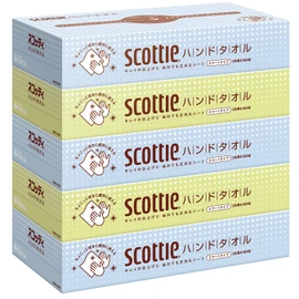 Paper Towels, 200 Sheets (100 Pairs), 5 Boxes, Scotty, Smart Type