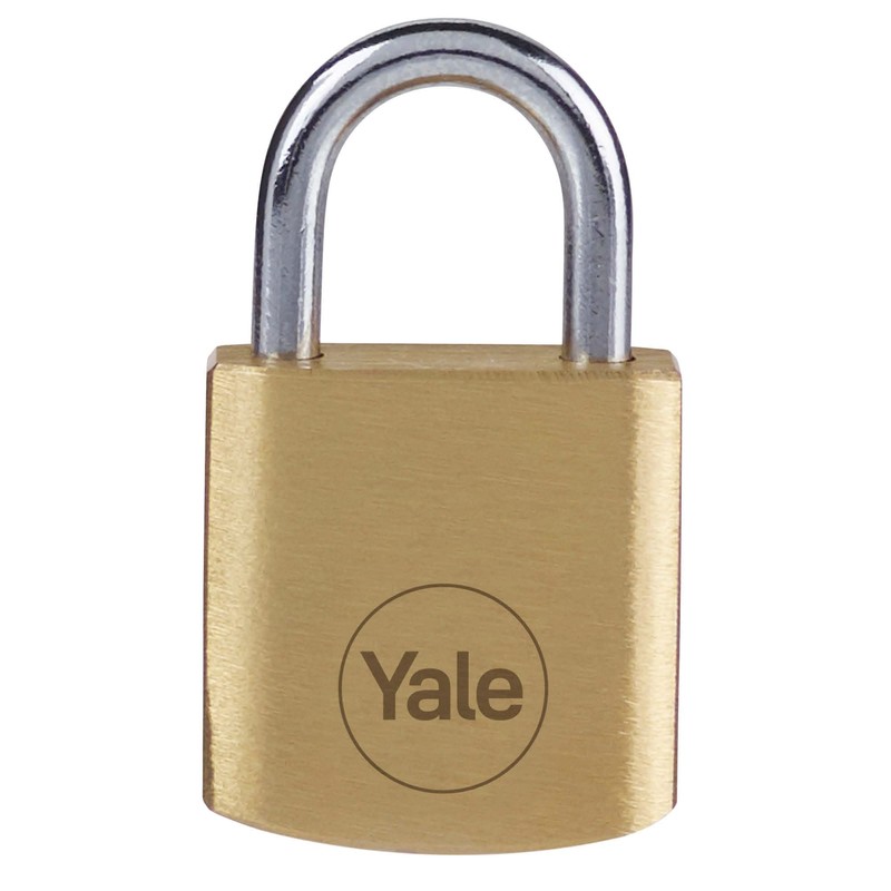 Yale - Y110B/20/111/4 Standard Security 20mm Brass Padlock, Pack of