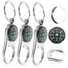 Generic 3pcs Alloy Keychain Pendant with Compass Durable Key Ring