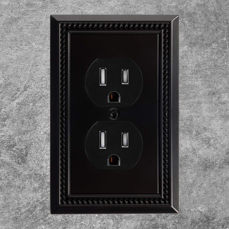 Harmon Designs Sunken Pearls Switch Plate/Wall Plate/Outlet Cover (Single Duplex