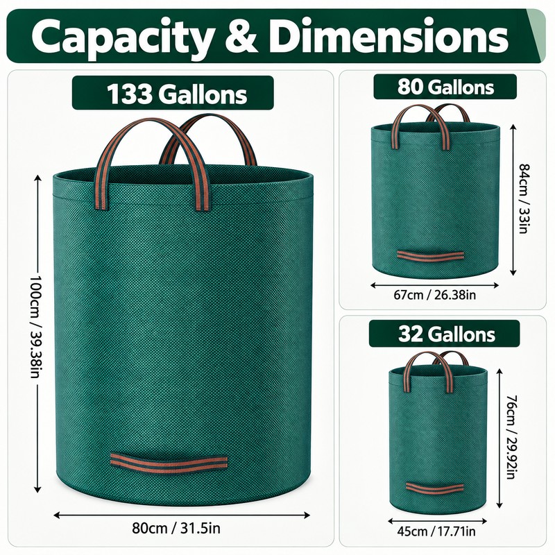 Reusable Garden Waste Bag for Leaf & Yard Debris –