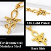 Richsteel Eye Of Horus Cross Gold Pendant Necklace For Men