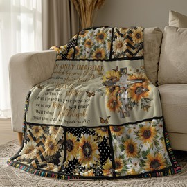 Sunflower Gifts Christian Blanket Throw - Sunflower Lovers Super Warm Soft Plush Lightweight Fleece Flannel Blanket - 50"x40"