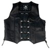 Iguana Custom Leather Vest Extension with Metal Clips with Decorative