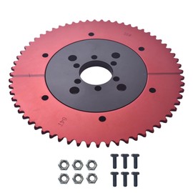 pinkhatcat #35 Chain 64T Split Sprocket with Adapter Universal for 80cc 105cc Monster Moto Go Kart Mini Bikes (Black)