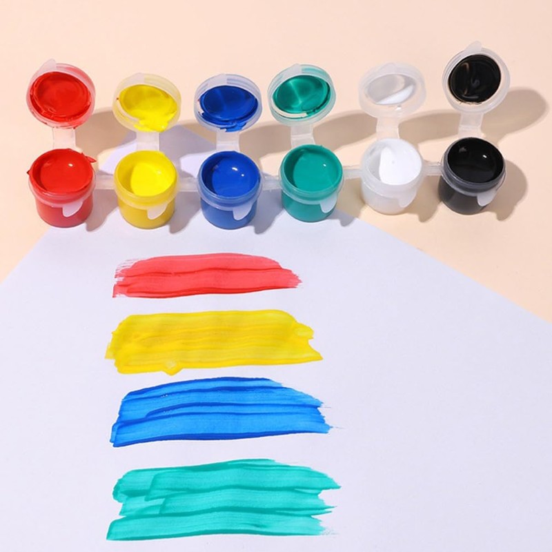 60 Pieces Empty Paint Cups with Lid, Mini Paint Pot