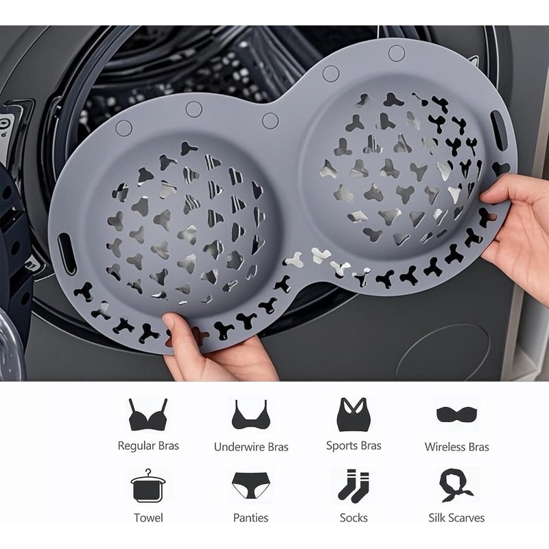 Silicone Bra Washing Bag - All Cup Sizes, Delicates Mesh