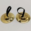 2 Pairs Brass Finger Cymbals Hand Drums with Elastic Bands
