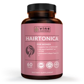Vine Nutrition Hair Growth Supplement for Women – Biotin, Collagen & MSM for Thicker, Fuller Hair – Supports Stronger Strands, Healthy Scalp & DHT Balance – Non-GMO, Made in USA, GMP Certified