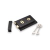 Infinity Decor Fluted Epoxy Black Rim Lock Latch Set –
