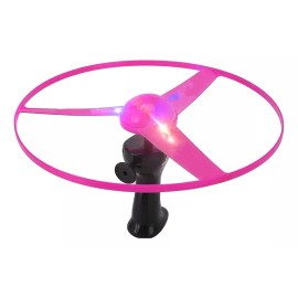 Lecute Helicoptero Juguete Luminoso Rosa Luz Led Ufo Frisbee Flecha