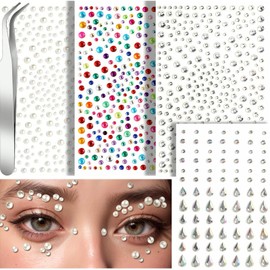 TRHDFW Fairy Tear Diamond under eye Patch Diamond Drop Christmas photo Instagram Face decoration Fairy makeup Eye patch shiny rhinestones