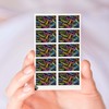 Retro 80's Cassettes Pattern Clear Water-Slide Nail Designs