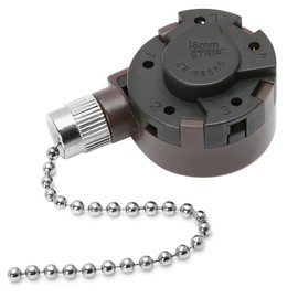 Ceiling Fan Switch Zing Ear ZE-268S5, 4 Speed 5 Wire Switch Ceiling Fan Light Replacement Speed Control, Compatible with Hunter Ceiling Fan(Nickel Pull Chain)