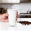 KAWALLO 100 Pack Paper Coffee Cups Set, 12oz White Disposable