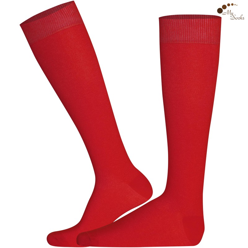 Mysocks Unisex Knee High Long Socks Red,4-7