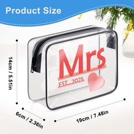 Bridal Shower Gifts for Bride Mrs Makeup Bag Bride to Be Gifts Future Bride Gift 2025 Wedding Gifts for Sister Friends Bestie Bachelorette Party Engagement Gifts Cosmetic Bag Pouch Travel Toiletry Bag