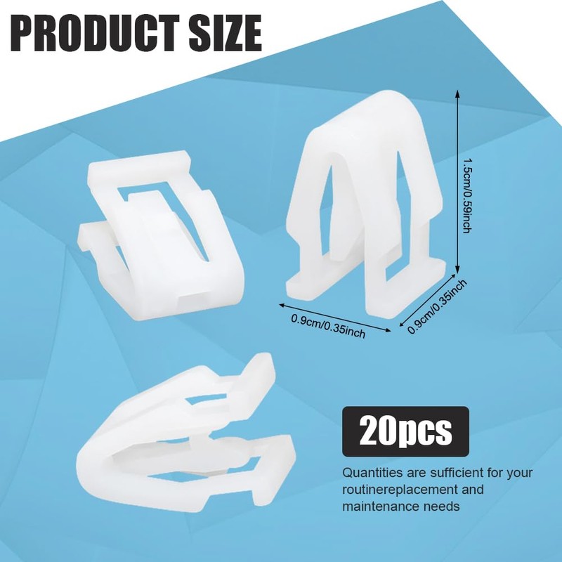 Tecledsn 20PCS Car Dashboard Trim Clips, Plastic Fasteners, Dash Retainer
