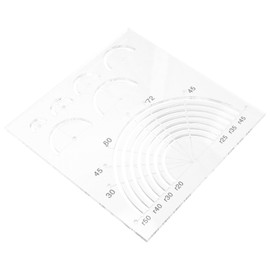 DOITOOL Acrylic Quilting Ruler Set Multi Functional Semicircle Cutter Template for Precise Cutting for DIY Patchwork and Clothing Crafting Durable Design for Sewing Enthusiasts