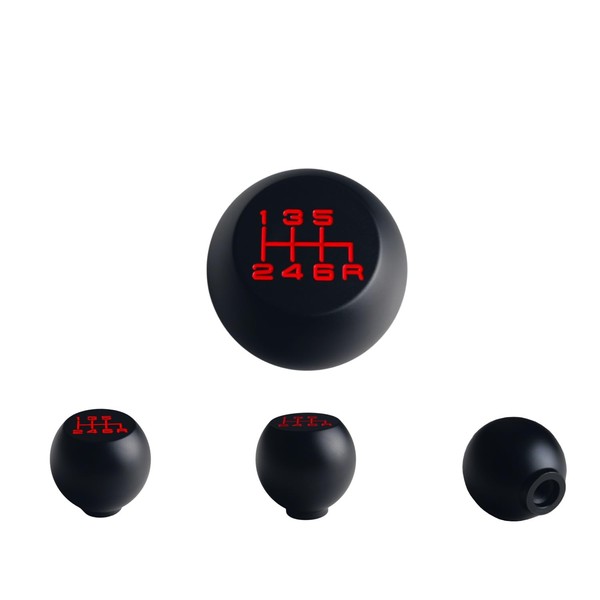 JGR Classic 6 Speed Flat Top Gear Shift Knob Aluminum