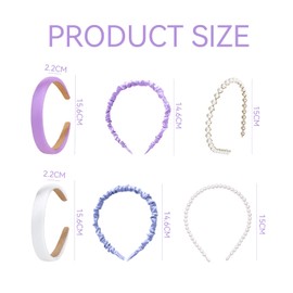 6 Pieces Of Headband, Simple Girls' Hair Accessories, Pearl Headband, Anti-Slip Headband, And Hairstyle Decorations.