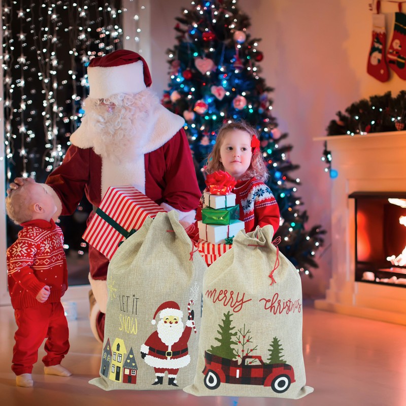 Christmas Sacks 35 x 50 cm Medium Jute Christmas Gift