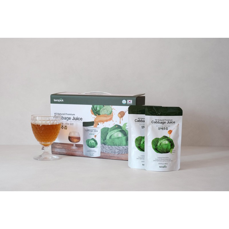 TerraPick Green Cabbage Juice Sweetened with Manuka Honey - Natural