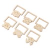100pcs Wooden Cartoon Animal Photo Frame Decorative Hand Painting Photo