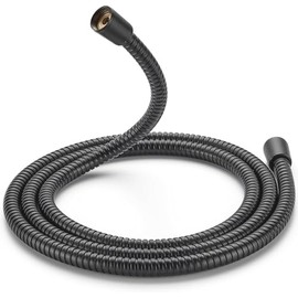 Cobbe Shower Hose with Twist Protection 1.5 m, Universal Stainless Steel Shower Hose with Kink Protection, Hand Shower Hose with Standard Connection, Black