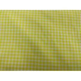45” Wide 1/8” Gingham Yellow and White 65% Polyester/35% Cotton