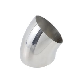 Crapyt 45° Mandrel Bend Elbow, 3" 304 Stainless Steel Thickness 1.5mm Tube Elbow, for Car Modified Tube Accessories and Stair Handrail, 1 Pcs