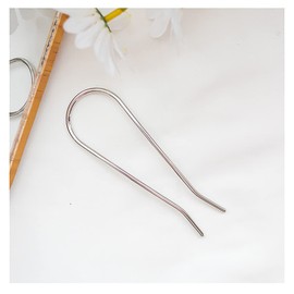 TseenYi U Shape Hair Pin Metal Vintage Hair Sticks French Metal Pin Silver Hair Fork Updo Hair Clip Minimalist U Shape Hair Pin Accessories for Women and Girls Gifts