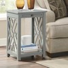 Alaterre Furniture Coventry Wood End Table with Tray Shelf and