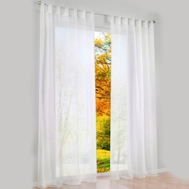 Thinkbay Looped Curtains / Beautiful and Hand-Made / 10 Colours and 4 Sizes