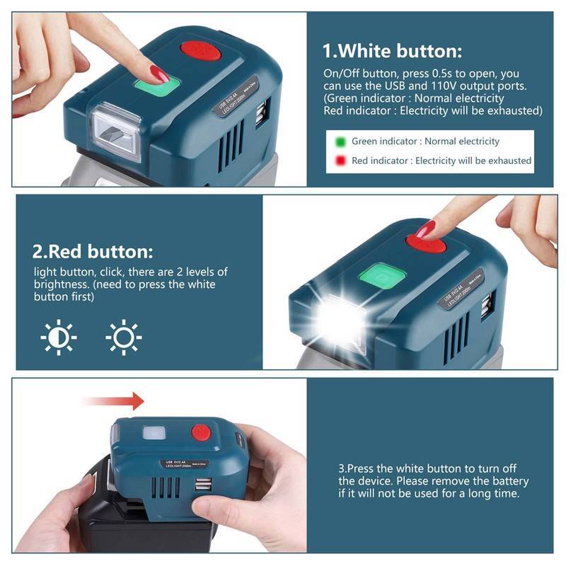 Power Tool Lithium Battery Inverter Generator Portable Power Source Dual
