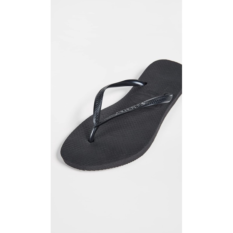 Havaianas 's Slim Flip Flop, Black, 8 UK