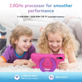 UMIDIGI Android 14 Children's Tablet, 8 Inch Children's Tablet, G1 Tab Mini Kids Touch Tablets for Children, 7(3+4) GB/32GB/TF 1TB, Quad-Core,Parental Control Tablet for Children, WiFi 6/BT5.0, 5000