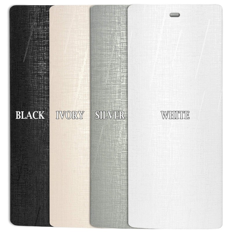 DALIX Silky Black Vertical Blind Texture Slats Window Size 64.5