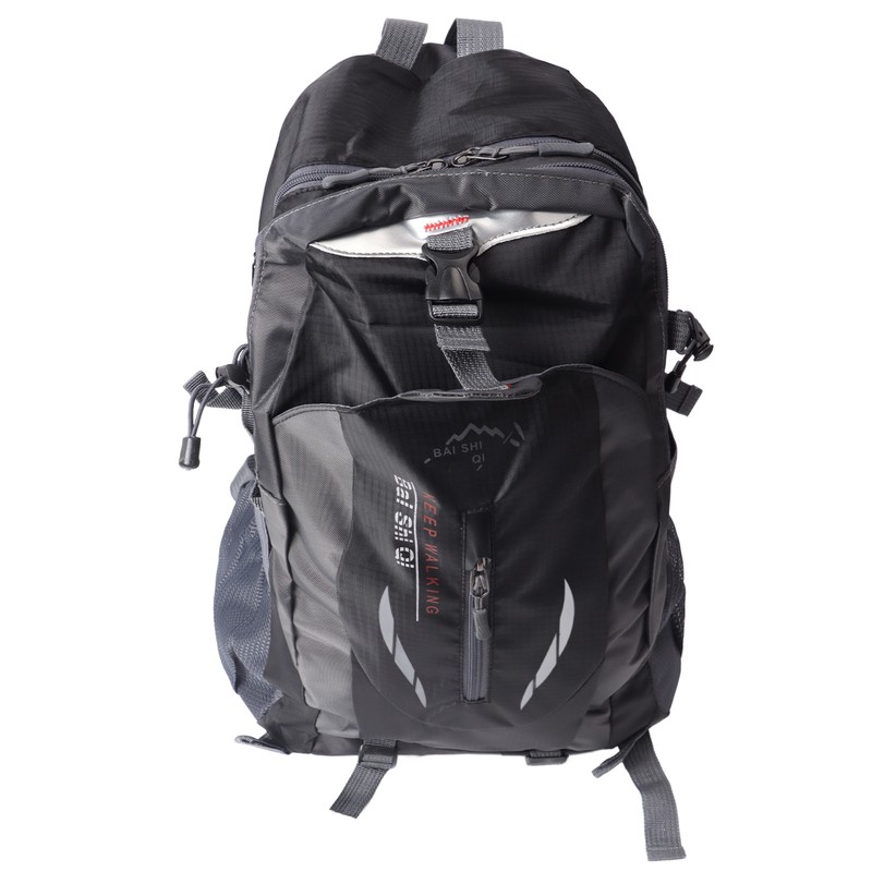 Black Outdoor Backpack Nylon Lightweight Water Repellent Hiking Sports Backpack