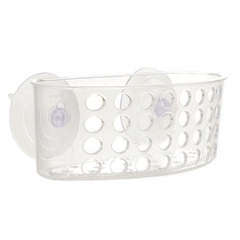 meberg Sanixa PF15086 Schwammhalter transparent 17 cm Spülbecken Ablage Spülbecken Organizer Halterung ohne Bohren Schwammkorb Küche Bad Wohnmobil Universal