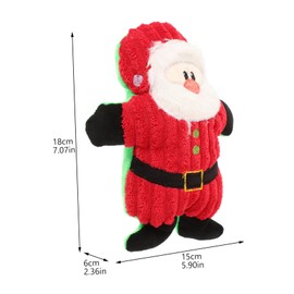 Abaodam 2Pcs Christmas Plush Dog Squeaky Interactive Chew for Pet Teeth Grinding Cartoon Design for Holiday Present for Dogs