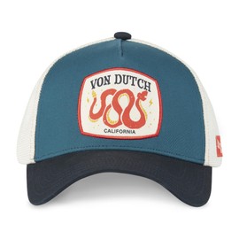 Von Dutch Premium Baseball Cap with Wild Cotton Twill Net, Navy/Beige/Red/Petrol Blue, One Size
