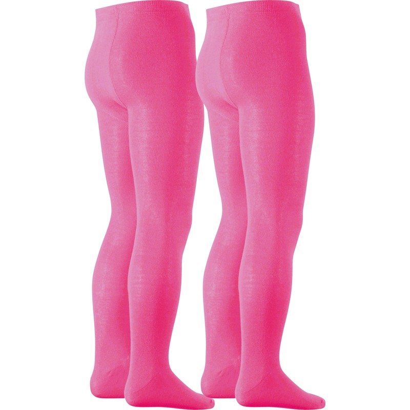 Playshoes Unisex Children's Tights, pink double pack