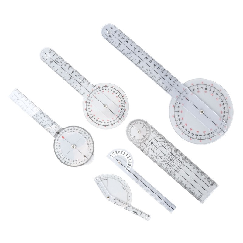 6PCS Medical Goniometer Set 6 8 10inch Multifunction Joint Goniometer