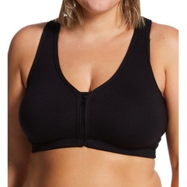 Valmont Valmont Zip-Front Sports Bra BLK, 38B/C