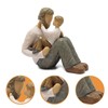 Figurine Statue Father and Child Sculpted Hand-Painted Figurines Gift for