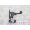 12 COAT HOOKS ANTIQUE STYLE CAST IRON 4.5" WALL DOUBLE