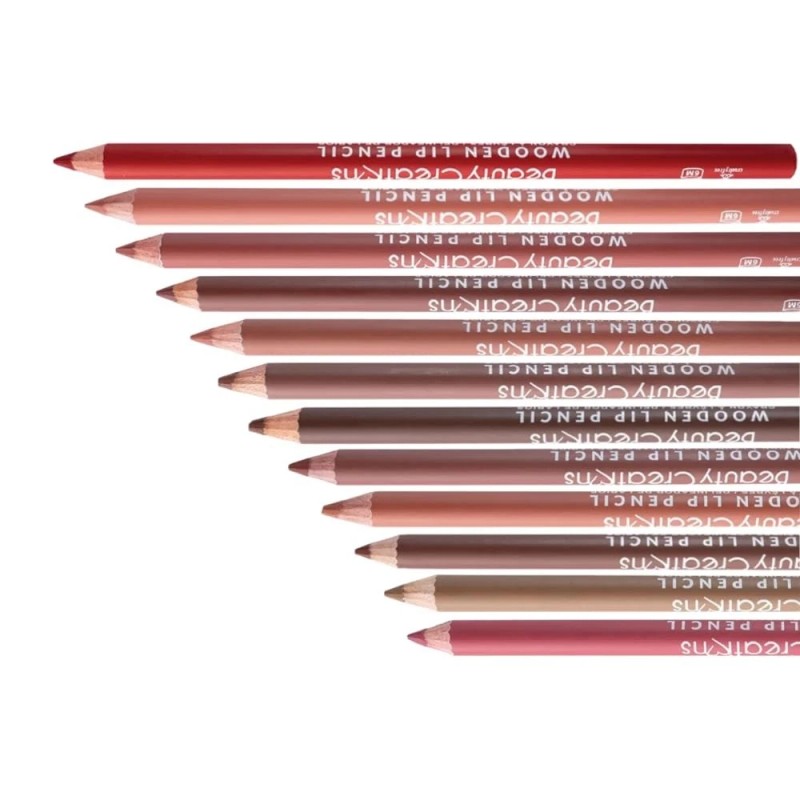 Beauty Creations 12 Colors Wooden Lip Liner Pencil Set, High