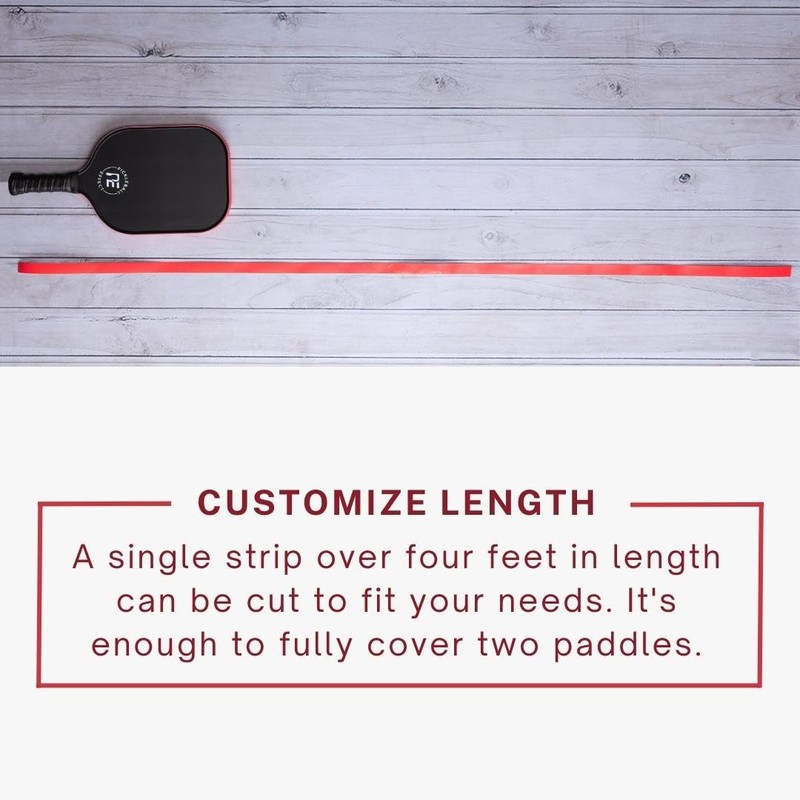 Pickleball Effect Edge Guard Tape Narrow Width Neon Red